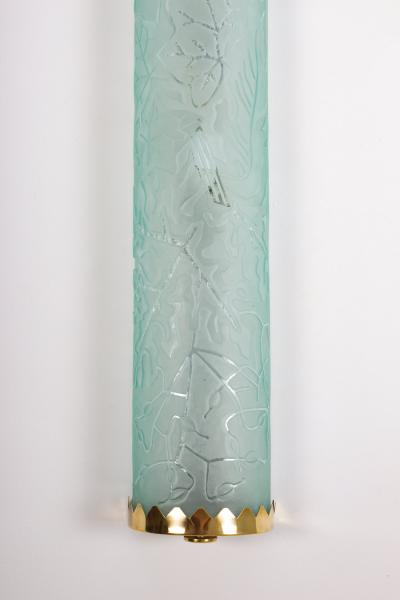  Gl ssner Swedish Modern Wall Sconce in Brass and Glass by Carl Erik Bod n for Gl ssner