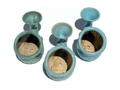  Gladding McBean Assembled Group of Three Gladding McBean Style Koi Fish Vessels Planters