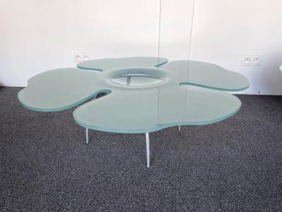  Glas Italia Flower Glass Coffee Table by Glas Italia Italy 1990s