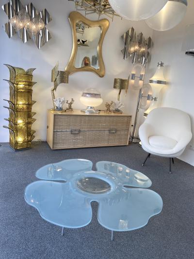  Glas Italia Flower Glass Coffee Table by Glas Italia Italy 1990s