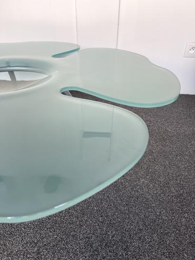  Glas Italia Flower Glass Coffee Table by Glas Italia Italy 1990s