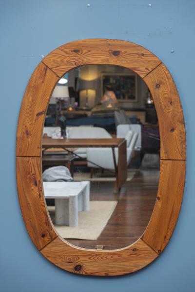  Glas M ster Markaryd Large Pine Oval Wall Mirror by Glas Master for Markyrd Sweden