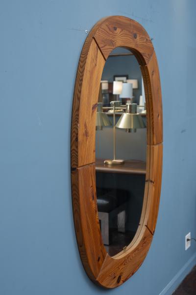  Glas M ster Markaryd Large Pine Oval Wall Mirror by Glas Master for Markyrd Sweden