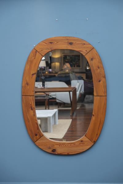  Glas M ster Markaryd Large Pine Oval Wall Mirror by Glas Master for Markyrd Sweden