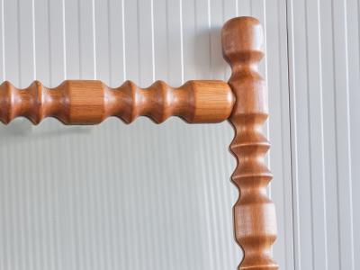 Glas M ster Markaryd Large Swedish Modern Mirror in Solid Pine Glas M ster Markaryd Sweden 1960s