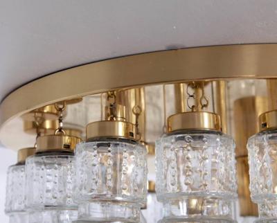  Glash tte Limburg 1 of 17 Huge Glass and Brass Flush Mounts or Chandeliers by Glash tte Limburg