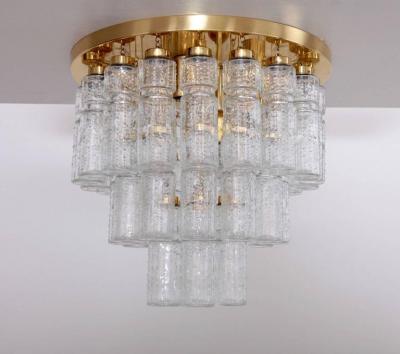  Glash tte Limburg 1 of 17 Huge Glass and Brass Flush Mounts or Chandeliers by Glash tte Limburg