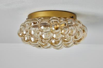 Glash tte Limburg 1960s Helena Tynell Amber Bubble Glass Flush Mount for Limburg