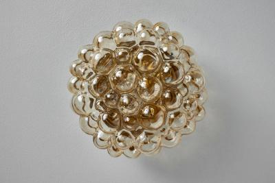 Glash tte Limburg 1960s Helena Tynell Amber Bubble Glass Flush Mount for Limburg