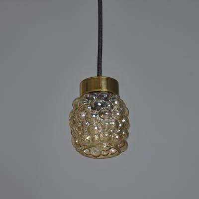 Glash tte Limburg 1960s Helena Tynell Amber Bubble Glass Pendant Lamp for Limburg
