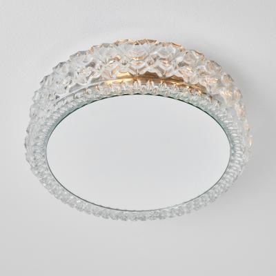  Glash tte Limburg 1960s Sculptural Glass and Mirrored Wall or Ceiling Lamp for Limberg