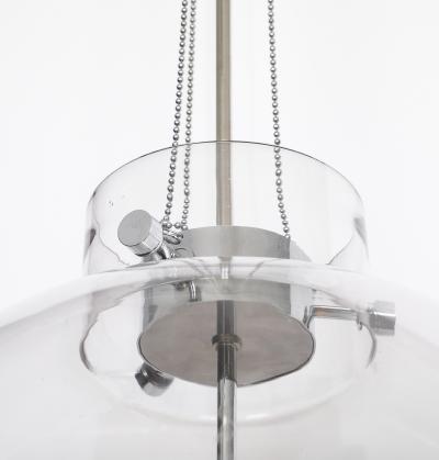  Glash tte Limburg 1970s Large Clear Glass Chandelier by Limburg Pair Available 