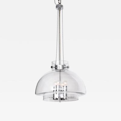  Glash tte Limburg 1970s Large Clear Glass Chandelier by Limburg Pair Available 