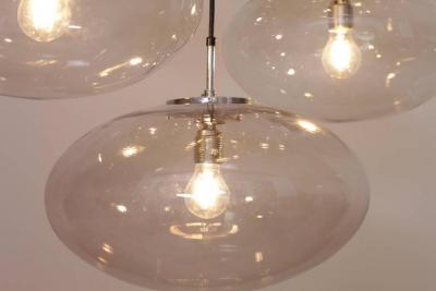  Glash tte Limburg Extraordinary Huge Glass Globe Cascade Chandelier by Glash tte Limburg
