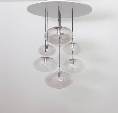 Glash tte Limburg Extraordinary Huge Glass Globe Cascade Chandelier by Glash tte Limburg