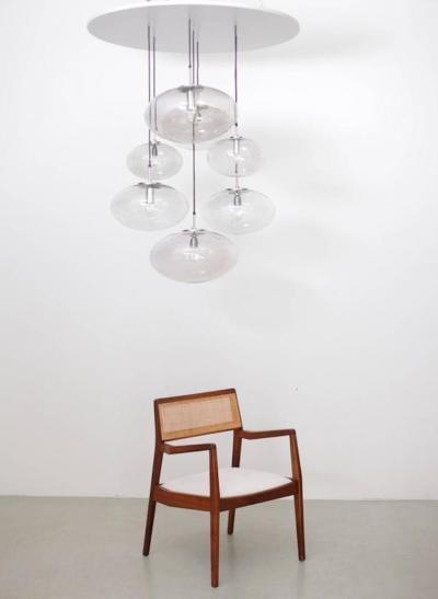  Glash tte Limburg Extraordinary Huge Glass Globe Cascade Chandelier by Glash tte Limburg