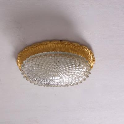  Glash tte Limburg Glass Flush Mounts or Sconces on Gold Plated Base by Glashu tte Limburg