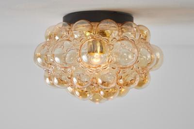  Glash tte Limburg Large 1960s Helena Tynell Amber Bubble Glass Flush Mount for Limburg