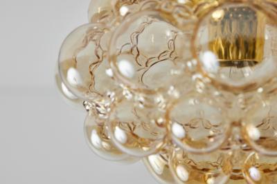  Glash tte Limburg Large 1960s Helena Tynell Amber Bubble Glass Flush Mount for Limburg