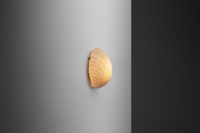  Glash tte Limburg Large Opal Glass Seashell Wall Lamp by Glash tte Limburg Germany 1970s