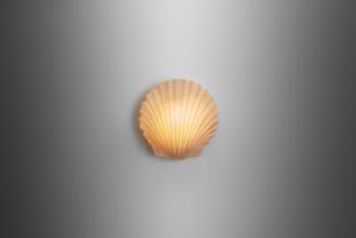  Glash tte Limburg Large Opal Glass Seashell Wall Lamp by Glash tte Limburg Germany 1970s
