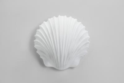  Glash tte Limburg Large Opal Glass Seashell Wall Lamp by Glash tte Limburg Germany 1970s
