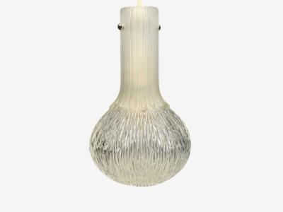  Glash tte Limburg Limburg Glash tte Small Pendant Light Textured Glass Plastic Germany 1970s