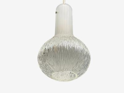  Glash tte Limburg Limburg Glash tte Small Pendant Light Textured Glass Plastic Germany 1970s