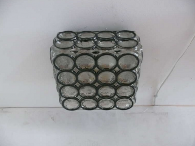  Glash tte Limburg Limburg Iron and Glass Square Flush Mount