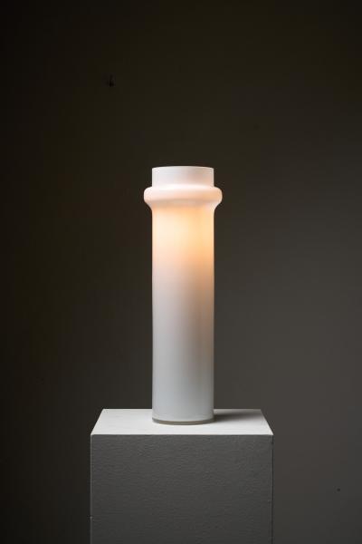  Glash tte Limburg Mid Century Minimalist Opal Glass Cylinder