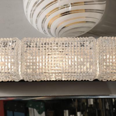  Glash tte Limburg Mid Century Pyramidal Translucent Cut Crystal Vanity Light by Glash tte Limburg
