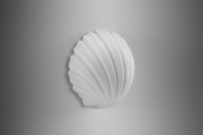  Glash tte Limburg Opal Glass Seashell Wall Lamp by Glash tte Limburg Germany 1970s