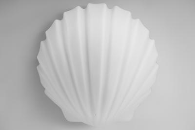  Glash tte Limburg Opal Glass Seashell Wall Lamp by Glash tte Limburg Germany 1970s