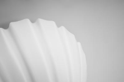  Glash tte Limburg Opal Glass Seashell Wall Lamp by Glash tte Limburg Germany 1970s