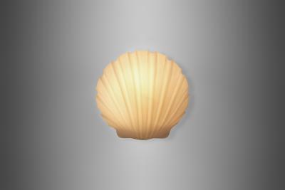  Glash tte Limburg Opal Glass Shell Wall Lamp by Glash tte Limburg Germany 1970s