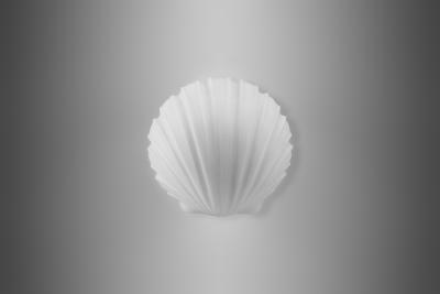  Glash tte Limburg Opal Glass Shell Wall Lamp by Glash tte Limburg Germany 1970s