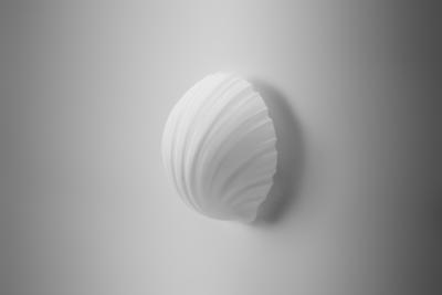  Glash tte Limburg Opal Glass Shell Wall Lamp by Glash tte Limburg Germany 1970s