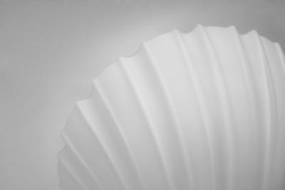  Glash tte Limburg Opal Glass Shell Wall Lamp by Glash tte Limburg Germany 1970s