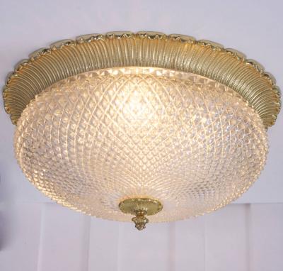  Glash tte Limburg Oversized Glash tte Limburg Glass Flush Mount with Gold Plated Base