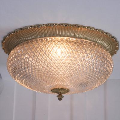  Glash tte Limburg Oversized Glash tte Limburg Glass Flush Mount with Gold Plated Base