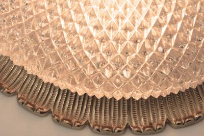  Glash tte Limburg Oversized Glash tte Limburg Glass Flush Mount with Gold Plated Base
