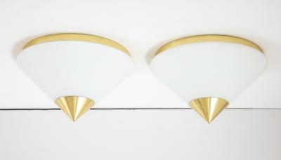  Glash tte Limburg Pair 1970s Flush mount Sconce by Limburg 4 Pairs Available 