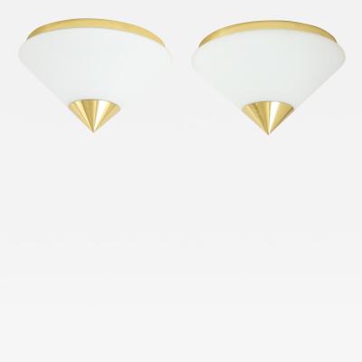  Glash tte Limburg Pair 1970s Flush mount Sconce by Limburg 4 Pairs Available 