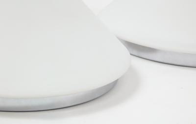  Glash tte Limburg Pair of Chrome Capped Flush mounts Sconces by Limburg