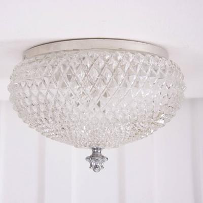  Glash tte Limburg Pair of Honeycomb Glass Glash tte Limburg Flush Mount with Silver Plated Head