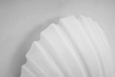  Glash tte Limburg Pair of Opal Glass Seashell Wall Lamps by Glash tte Limburg Germany 1970s