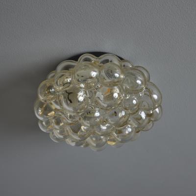 Glash tte Limburg Petite 1960s Helena Tynell Amber Bubble Glass Flush Mount for Limburg