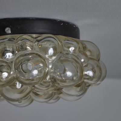 Glash tte Limburg Petite 1960s Helena Tynell Amber Bubble Glass Flush Mount for Limburg