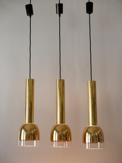  Glash tte Limburg Set of Three Mid Century Modern Pendant Lamps by Glash tte Limburg Germany 1970s
