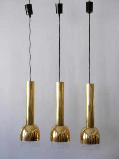  Glash tte Limburg Set of Three Mid Century Modern Pendant Lamps by Glash tte Limburg Germany 1970s
